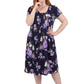La Cera Enchanting Floral Bouquet Pleat Front Dress