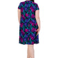 La Cera Impressionistic Floral Pleat Front Dress