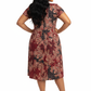 La Cera Plus Mosaic Paisley Print Pleat Front Dress