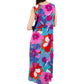 La Cera Sleeveless V-Neck Retro Floral Dress - La Cera
