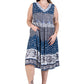 La Cera Plus Size Tiered Print Sundress - La Cera