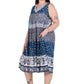 La Cera Plus Size Tiered Print Sundress - La Cera