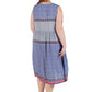 Plus Size V-Neckline Empire Waist Border Print Dress