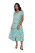 La Cera Button Front Short Sleeve Dress - La Cera