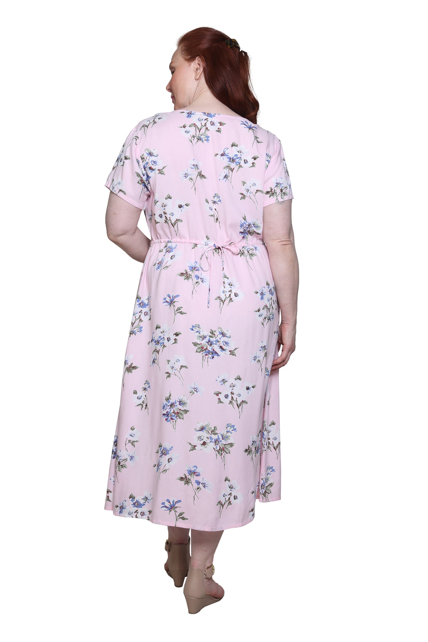 Plus Size La Cera Button Front Short Sleeve Dress