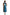 Novelty Button Patchwork Rayon Print Dress - La Cera