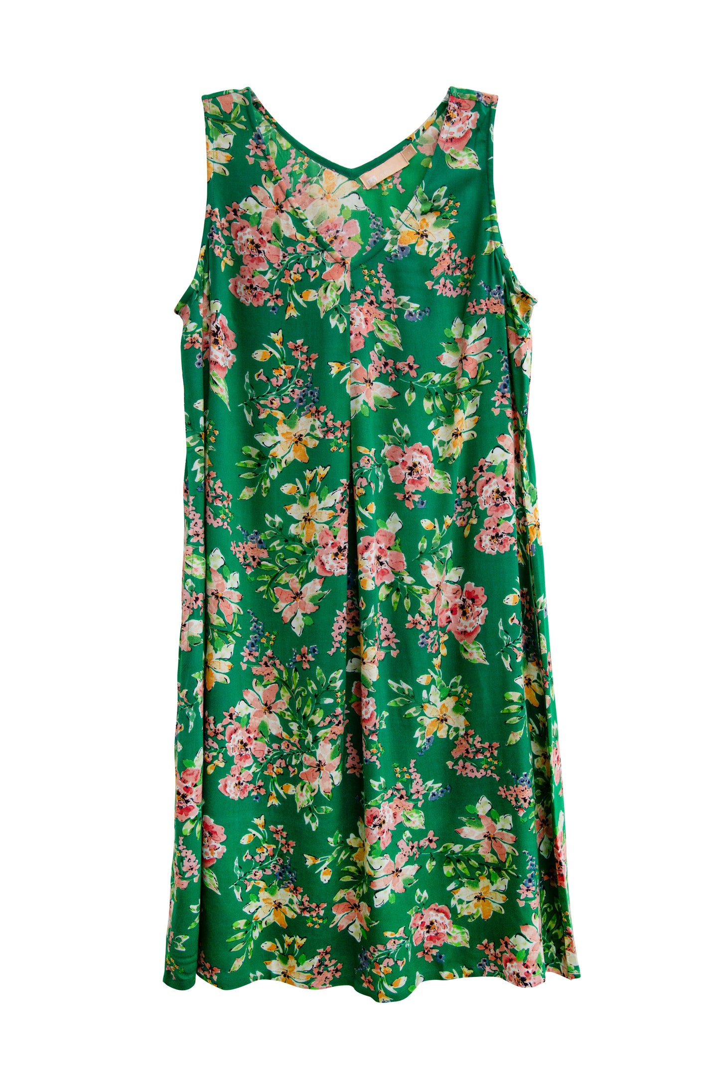 La Cera Rayon Summer Floral Print Sundress - La Cera