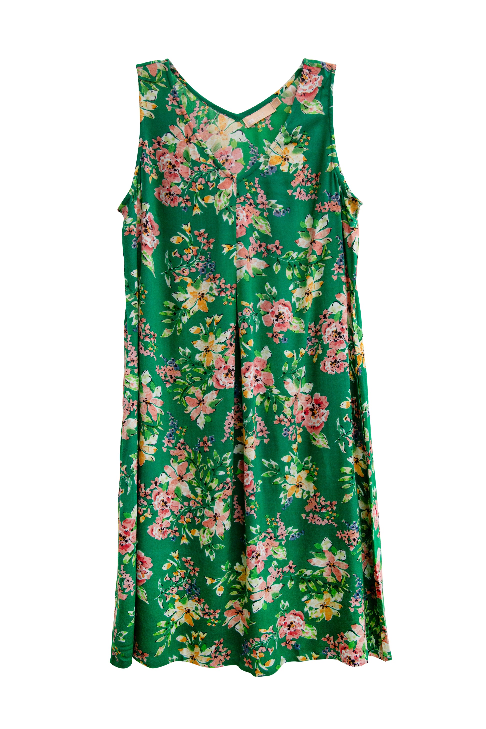 La Cera Rayon Summer Floral Print Sundress - La Cera
