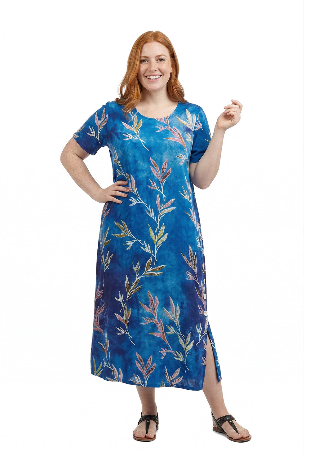 Plus Size La Cera Short Sleeve A-Line Dress