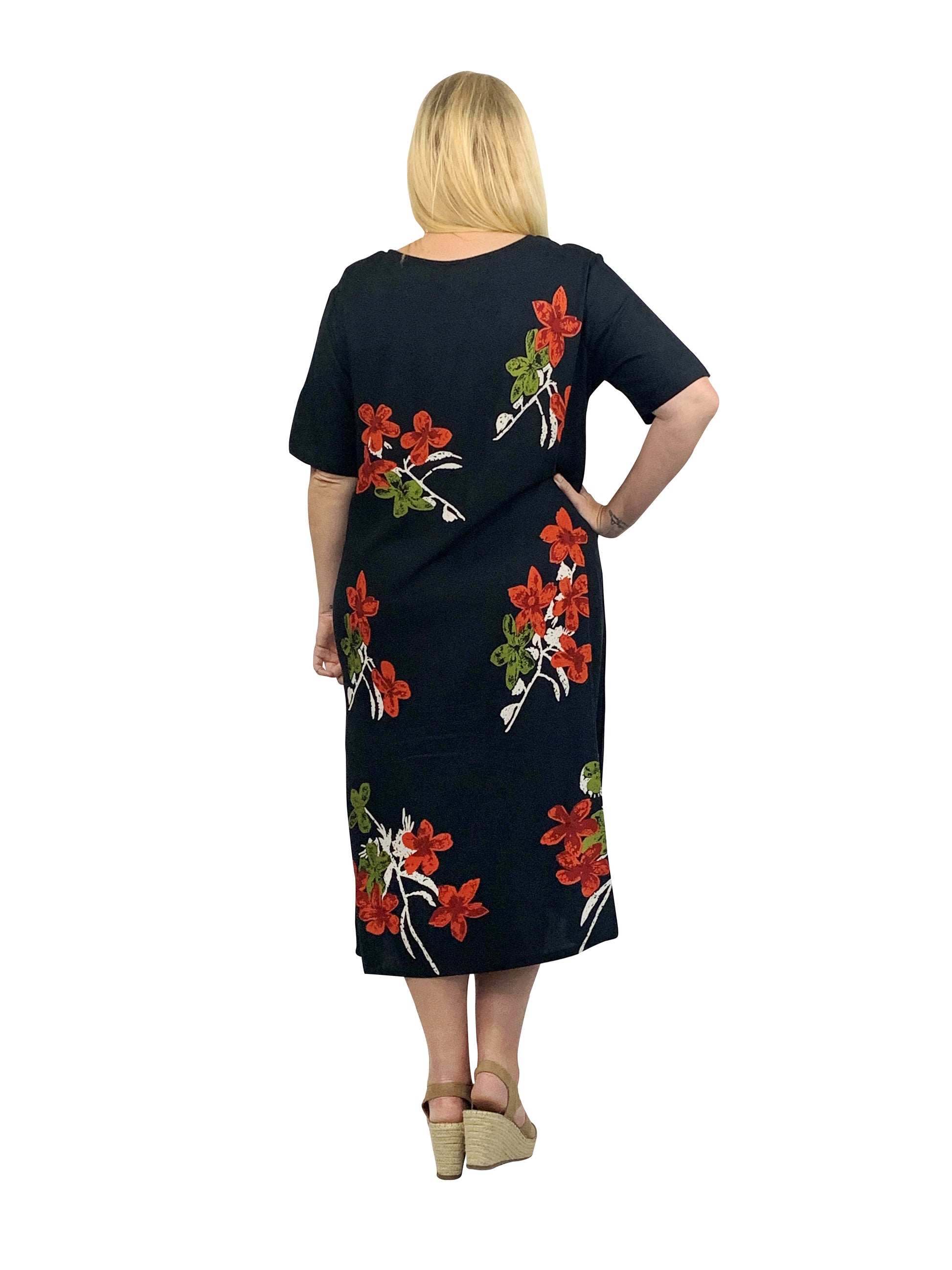 La Cera Short Sleeve A-Line Dress - La Cera