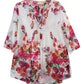 La Cera Rose & Coral Blossom Tunic