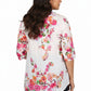 La Cera Plus Size Rose & Coral Blossom Tunic