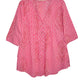 La Cera Pink Paisley Cotton Tunic - La Cera