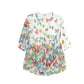 La Cera Butterfly Garden Cotton Tunic - La Cera