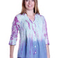 Túnica plisada con efecto tie-dye