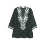 La Cera Embroidered and Beaded Jacquard Cotton Tunic - La Cera