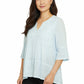 La Cera Applique Trimmed Tunic Top - La Cera
