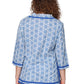 La Cera Blue Medallion Print Tunic - La Cera