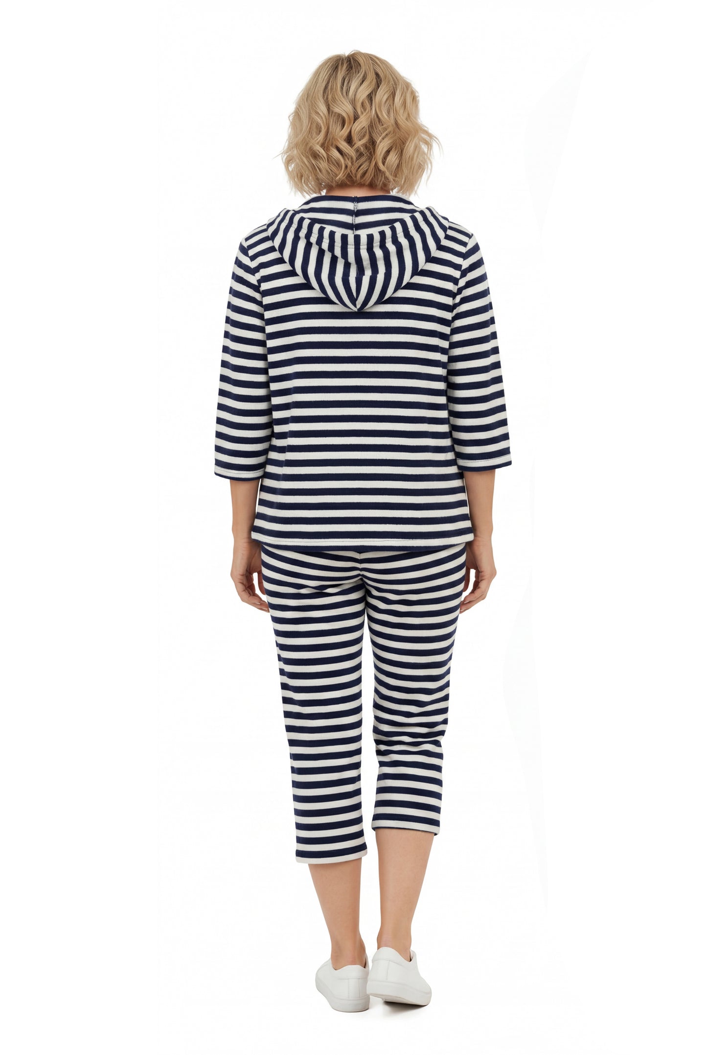 La Cera Terry Capri Hoodie PJ Set