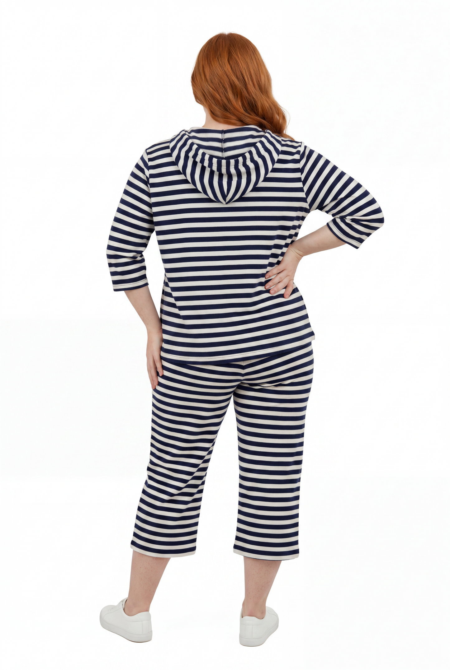 La Cera Terry Capri Hoodie PJ Set