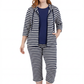La Cera Terry Capri Hoodie PJ Set