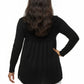 Plus Size La Cera Rounded Neck Sweater Top with Georgette Back