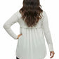 Plus Size La Cera Rounded Neck Sweater Top with Georgette Back