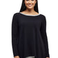 Top tipo suéter con cuello redondo Hi-Lo La Cera - Talla grande