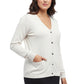 La Cera Long Sleeve Cardigan with Pockets - Plus Size - La Cera