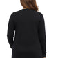La Cera Long Sleeve Boyfriend Cardigan - Plus Size - La Cera