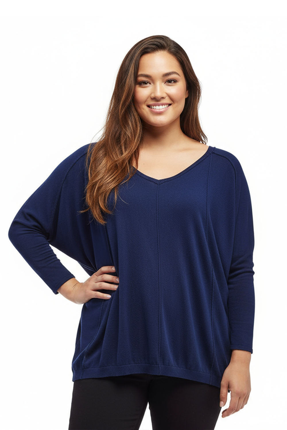 Jersey La Cera con escote en V y manga Dolman - Tallas Grandes