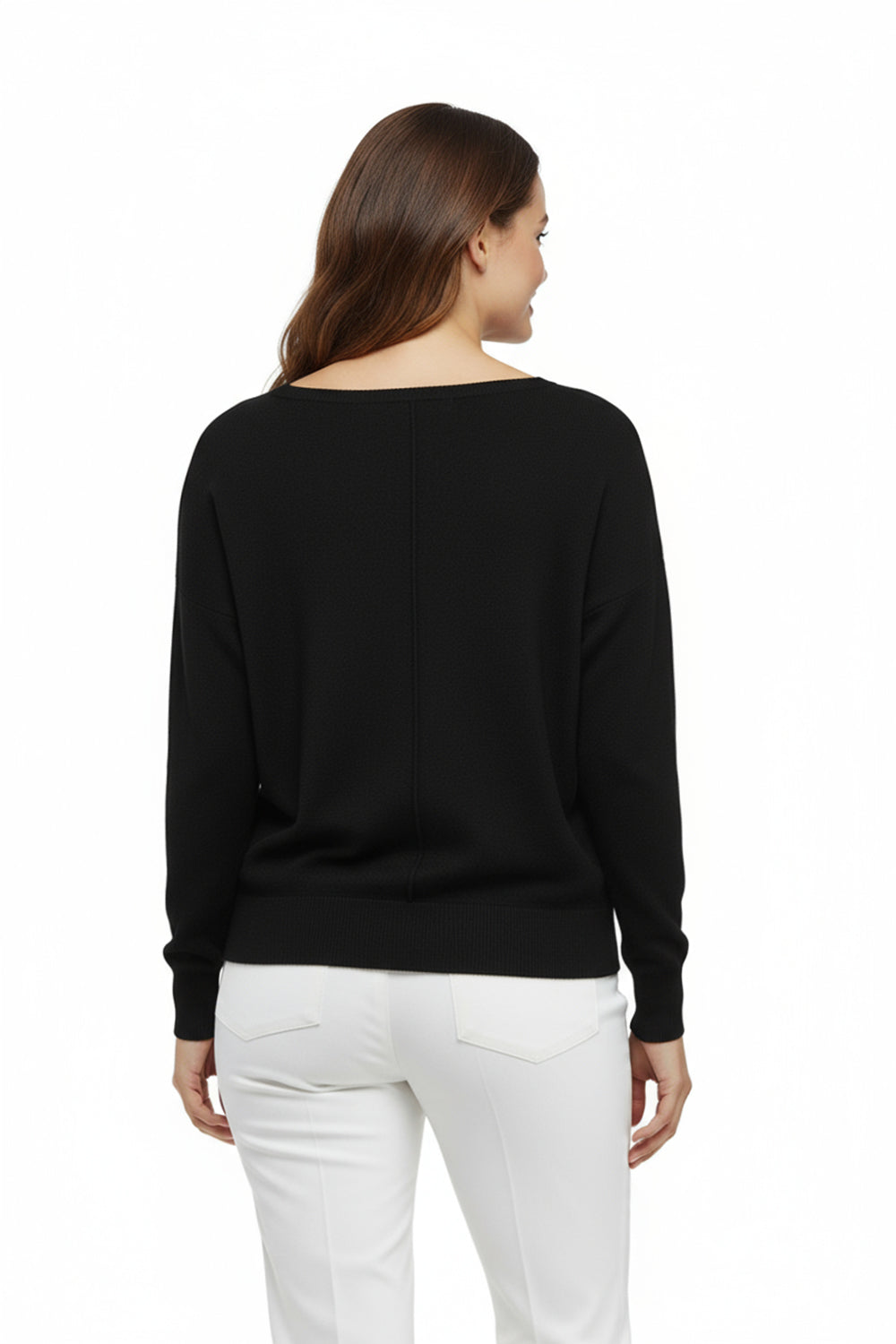 Plus Size La Cera Long Sleeve Pullover Sweater - La Cera