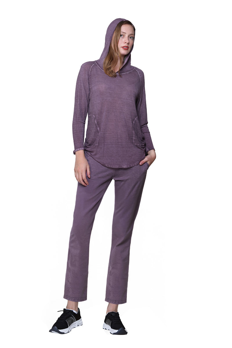 Soft & Supple 2-Piece Hooded Knit Sweatpants Set - La Cera
