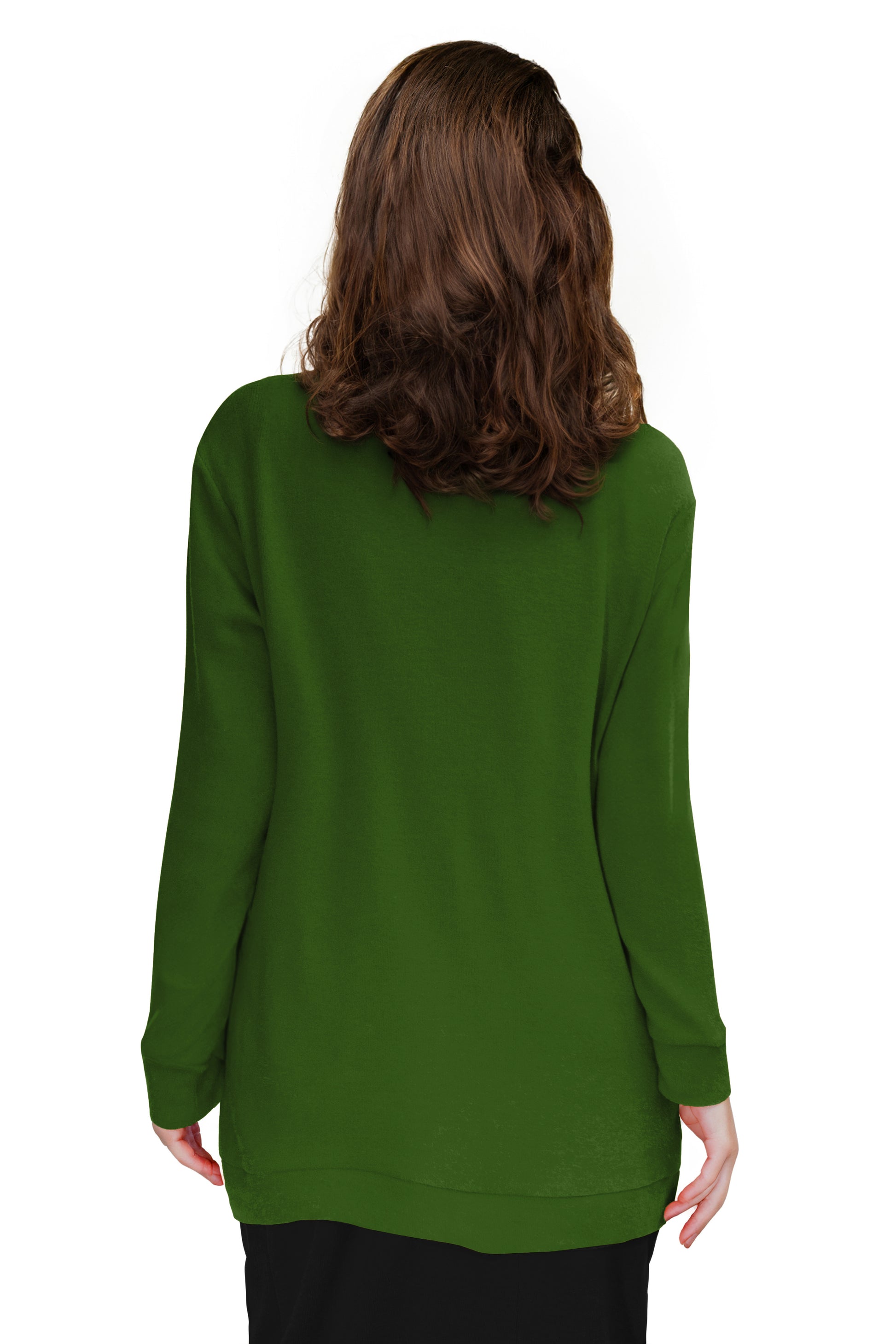 Plus Size Comfort Luxe Collection Cozy Knit V- Neck Tunic - La Cera
