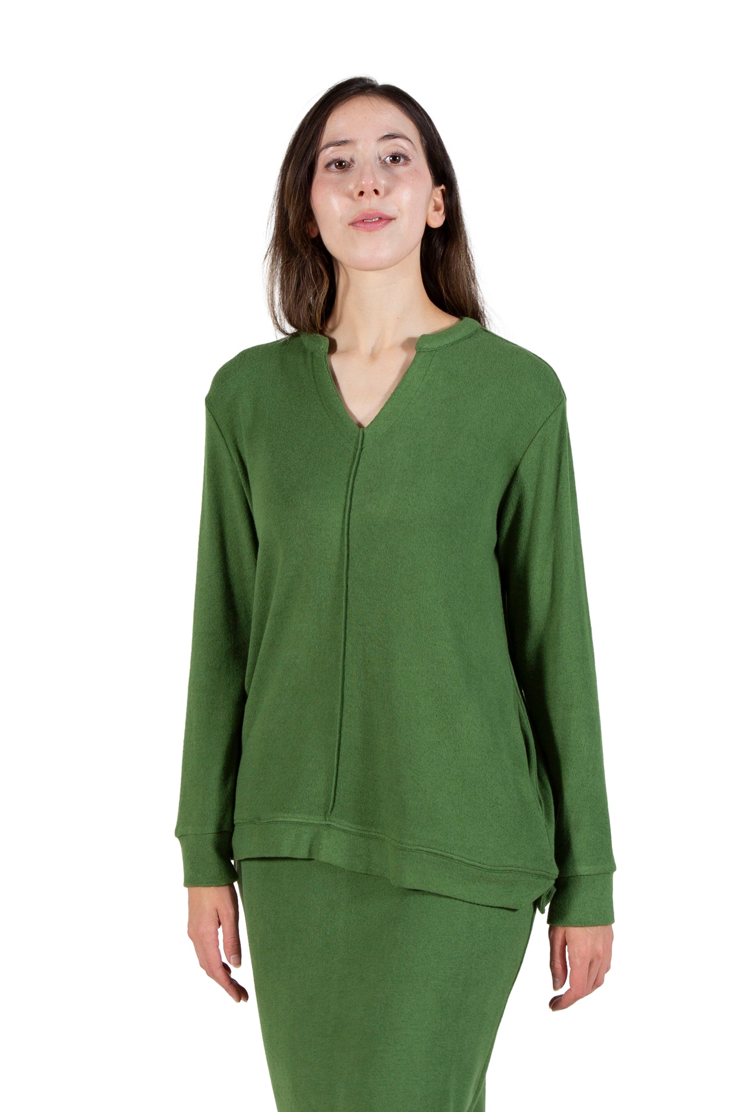 Comfort Luxe Collection Cozy Knit V Neck Tunic