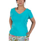 A La Carte By La Cera Cotton V-Neck Top - La Cera