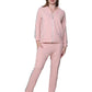 French Terry Cotton 2-Piece Zip-Front Track Pant Set - La Cera