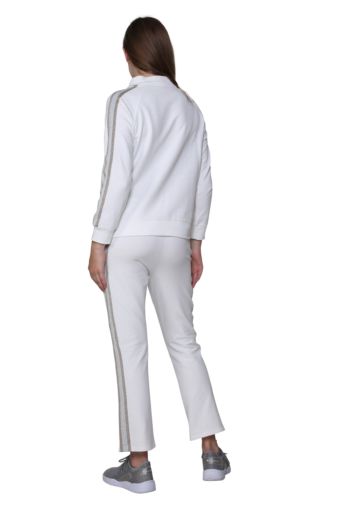 Chaqueta con cremallera de felpa francesa de talla grande