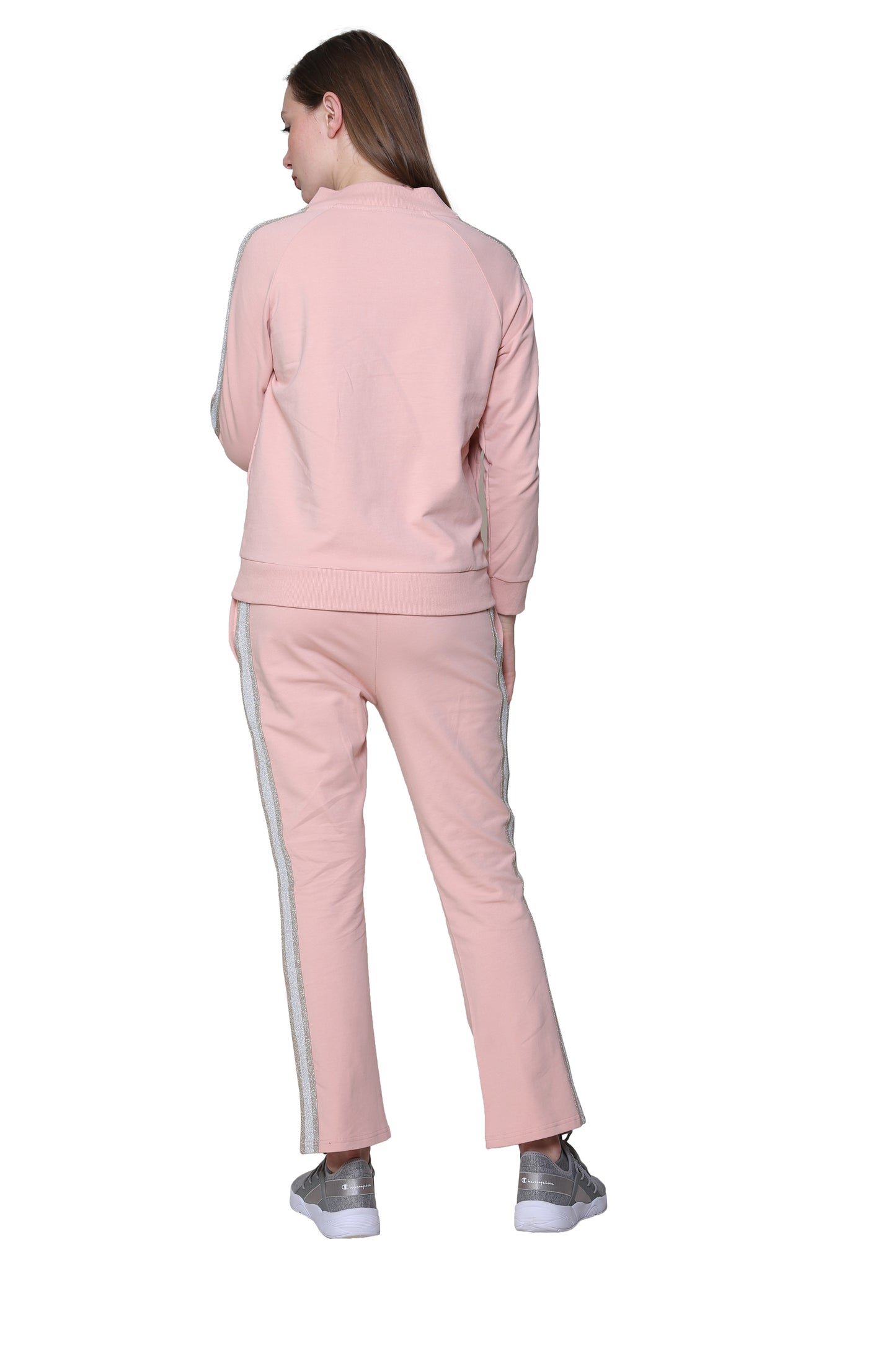 Chaqueta con cremallera de felpa francesa de talla grande