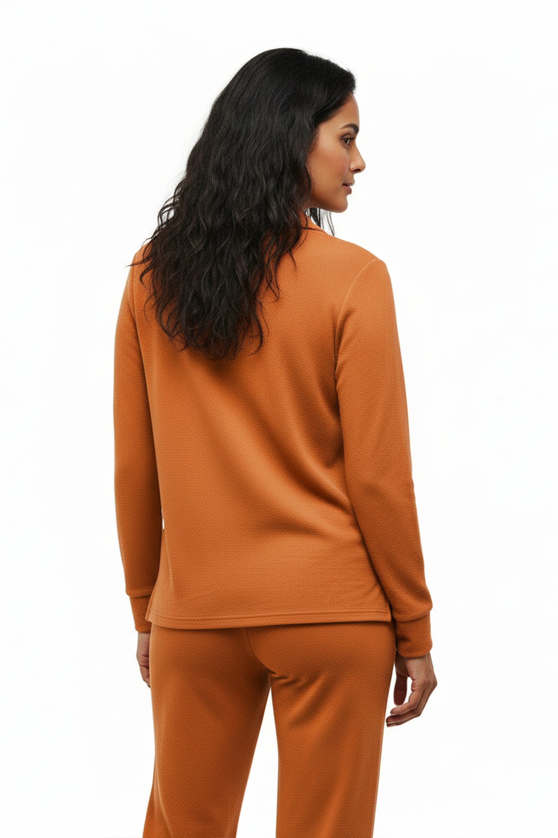 Comfort Luxe Collection Cozy Knit Notch Collar Shirt - La Cera
