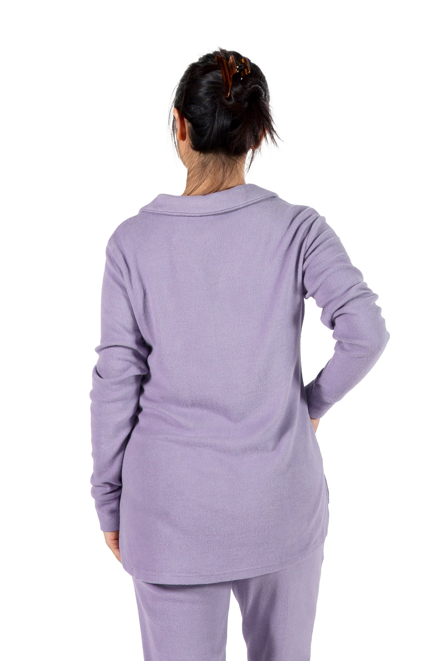 Comfort Luxe Collection Cozy Knit Notch Collar Shirt - La Cera