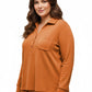 Plus Size Comfort Luxe Collection Cozy Notch Collar Shirt