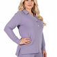 Plus Size Comfort Luxe Collection Cozy Notch Collar Shirt