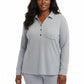 Plus Size Comfort Luxe Collection Cozy Notch Collar Shirt