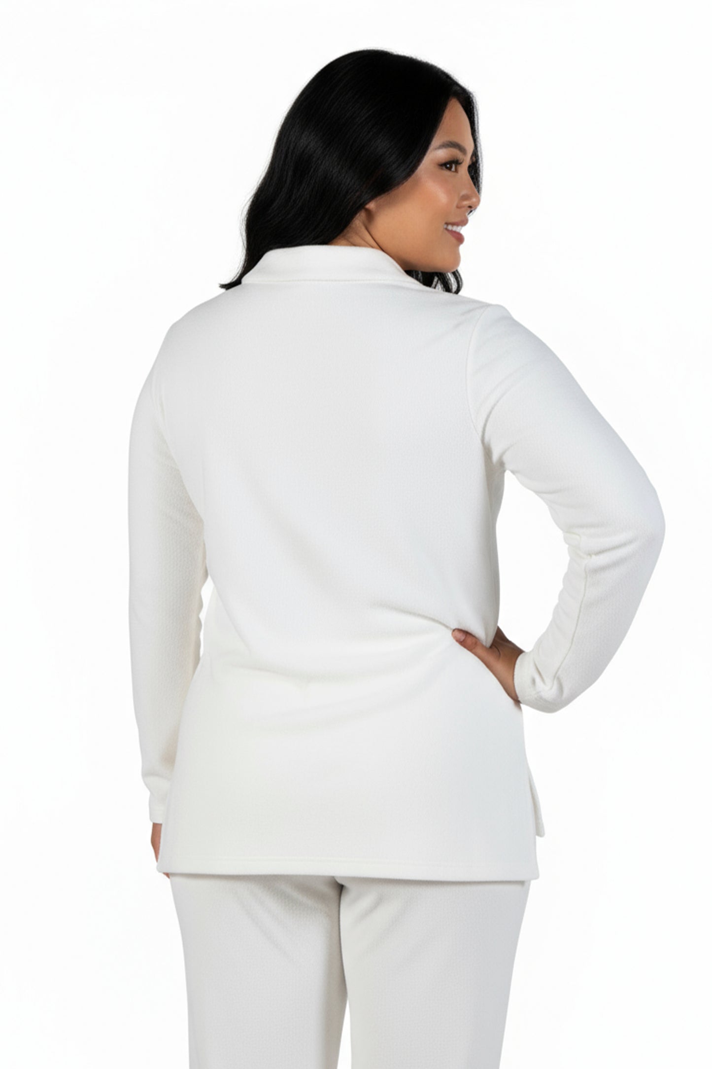 Plus Size Comfort Luxe Collection Cozy Notch Collar Shirt