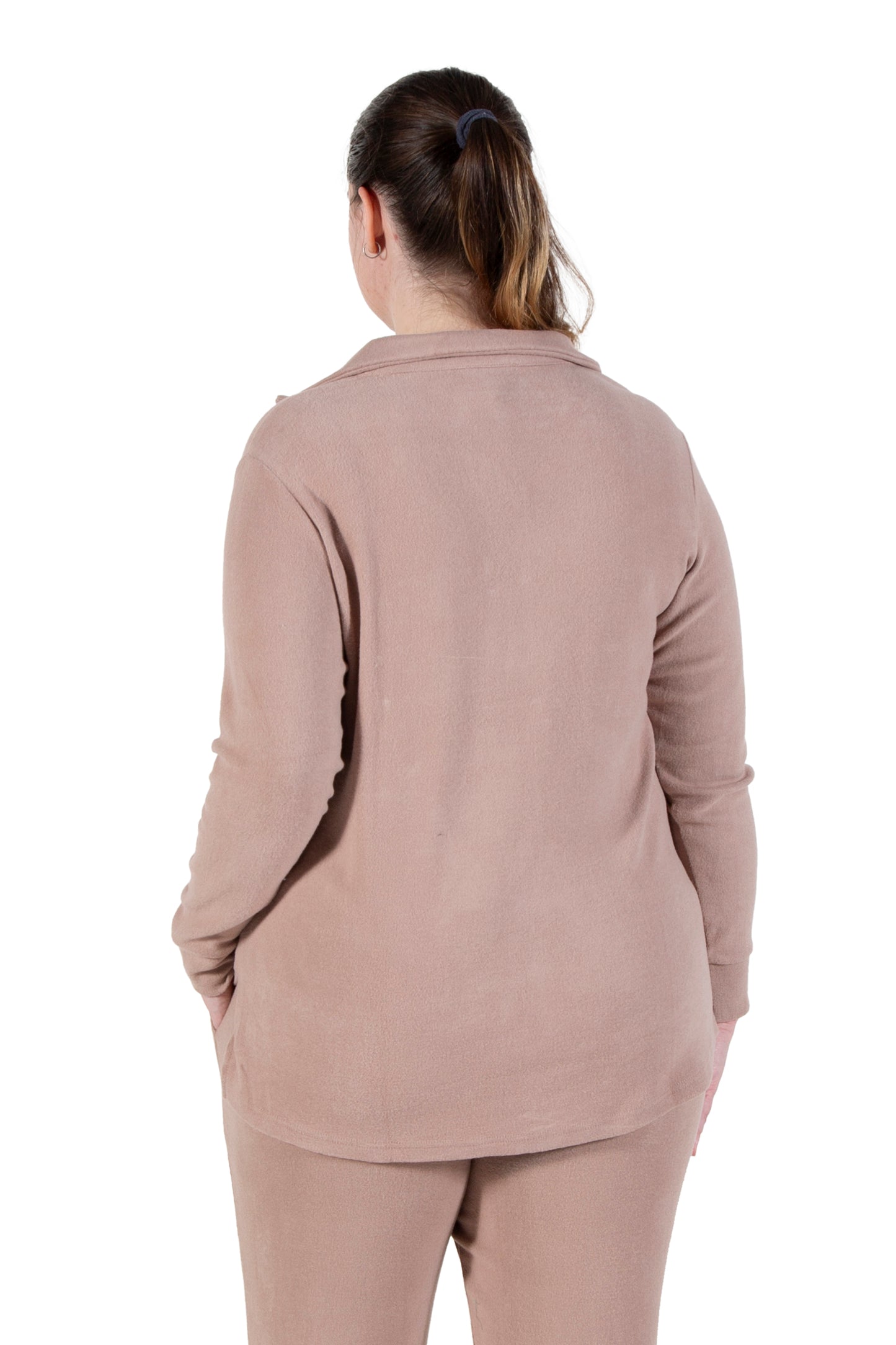 Plus Size Comfort Luxe Collection Cozy Notch Collar Shirt
