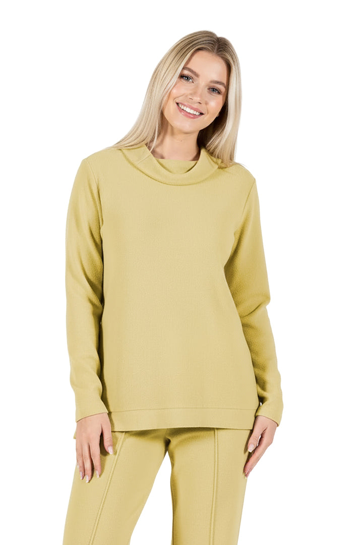 Comfort Luxe Collection Cozy Knit Cowl Neck Top
