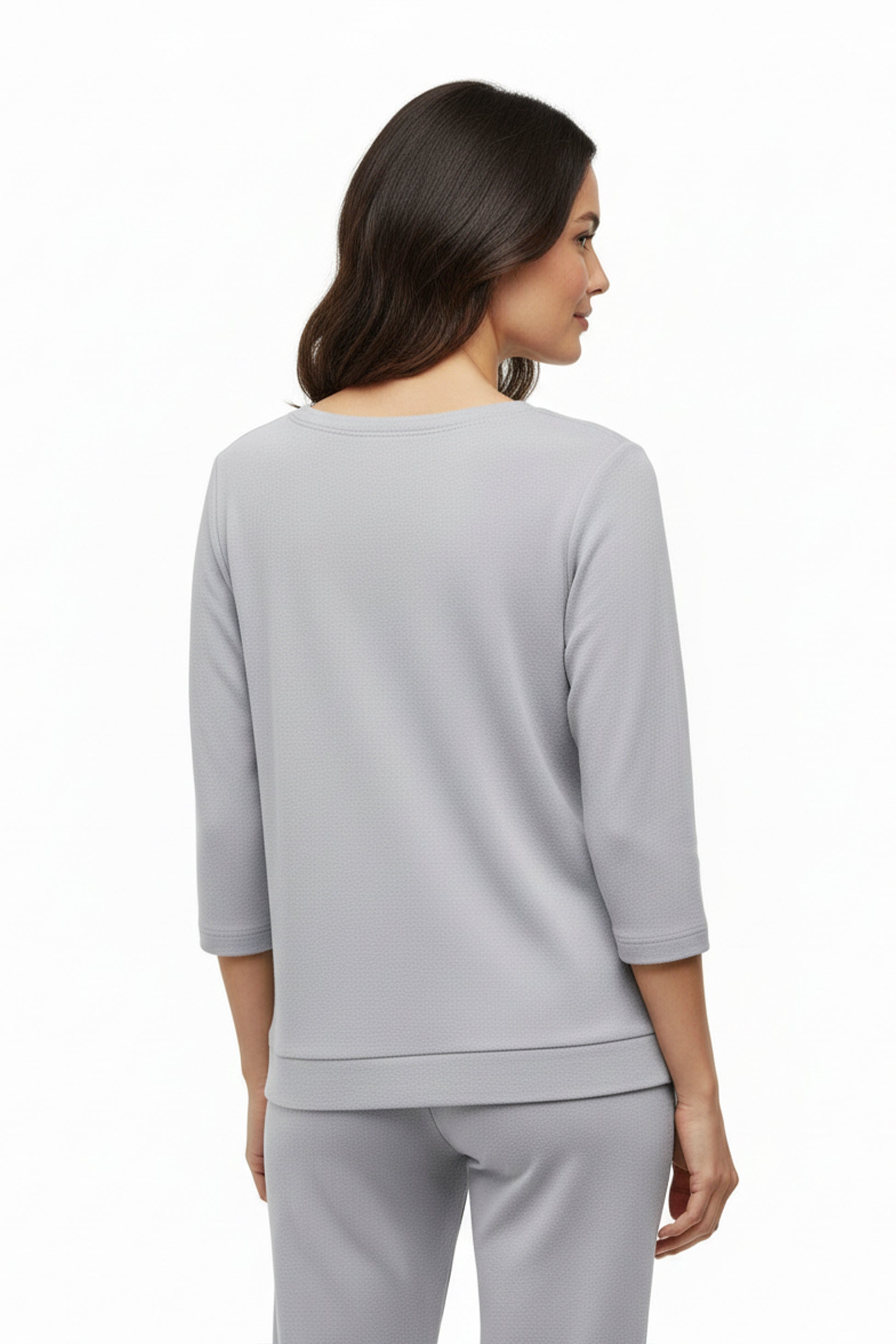 Comfort Luxe Collection Cozy Knit Crew Neck Tee - La Cera