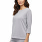 Comfort Luxe Collection Cozy Knit Crew Neck Tee - La Cera