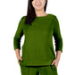 Comfort Luxe Collection Cozy Knit Crew Neck Tee - La Cera